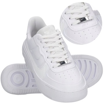 Damskie buty sportowe Nike Air Force 1 PLT.AF.ORM r.42,5 białe skórzane