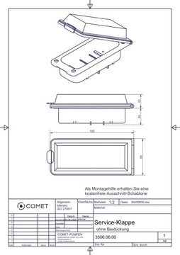 Корпус, подключение воды, газа, газовая розетка Comet