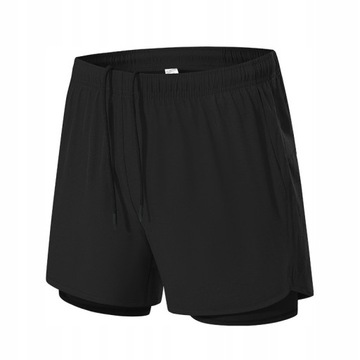 Szybkoschnące Sportowe Spodenki Dwuwarstwowe S-XXL