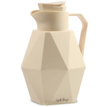 TERMOS Z WKŁADEM SZKLANYM 1L 1000ml GEO KREMOWY