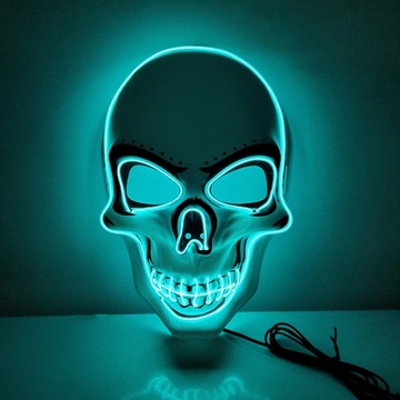 Хэллоуин Череп Ужас Клоун Светящаяся Маска LED