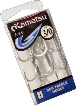 KOTWICZKI SEA TREBLE ROZM 3/0 KAMATSU 5szt