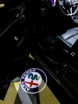 2 светодиодных логотип-проектора ALFA ROMEO EMBLEM 159 166 MITO GIULIA TONALE SPIDER