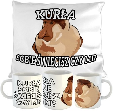 Zestaw NOSACZ na DZIEŃ TATY OJCA poduszka + kubek
