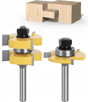 Набор фрез для шпунтов и пазов с пределом толщины 8 мм.