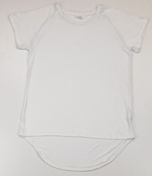 Koszulka damska młodzieżowa T-shirt Bez wzoru r. M Na co dzień Biała