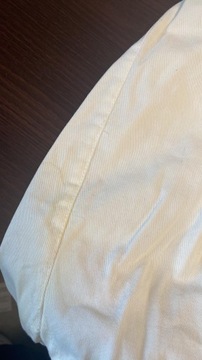 Biała jeansowa sukienka koszulowa defekt 40