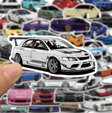 JDM Labels: Набор смешанных наклеек для автомобиля, шлема и велосипеда - 10 шт.