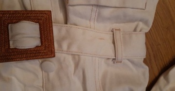 Biela džínsová kombinéza gombíky defekt 38