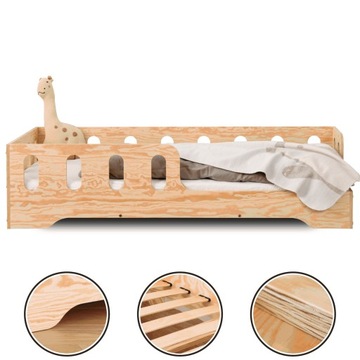 Łóżko dziecięce TILA 1P 80x160 NATURALNE EKO