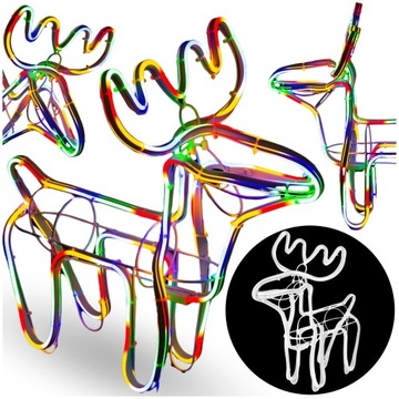 СВЕТЯЩИЙСЯ СВЕТОДИОДНЫЙ РОЖДЕСТВЕНСКИЙ ОЛЕНЬ ЦВЕТНОЕ УКРАШЕНИЕ НАРУЖНОЕ ОСВЕЩЕНИЕ