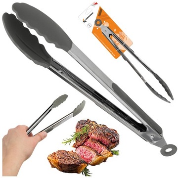 Силиконовые кухонные щипцы для гриля 30 см.