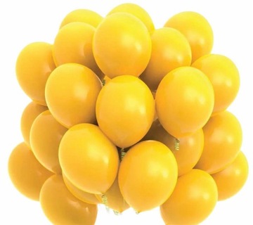 BALONY ŻÓŁTE DUŻE KOMUNIA WESELE URODZINY DEKORACJA PRZYJĘCIE OZDOBA 25SZT