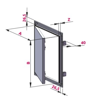 Ревизионная дверь, крышка, 600х600, гипсокартон