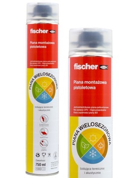 Fischer piana montażowa wielosezonowa zimowa 750ml pianka pistoletowa