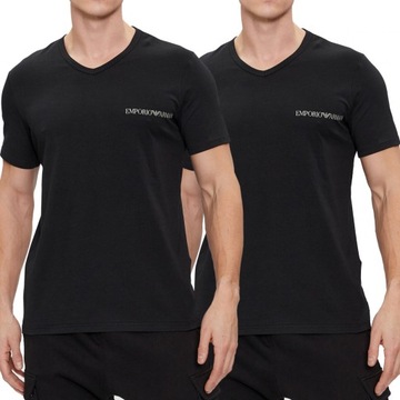 Emporio Armani t-shirt koszulka męska czarna 2-pack 111849-4R717-07320 S