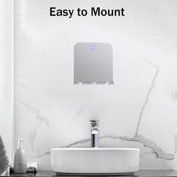 Портативное небьющееся акриловое зеркало для бритья для душа с прямоугольником всасывания