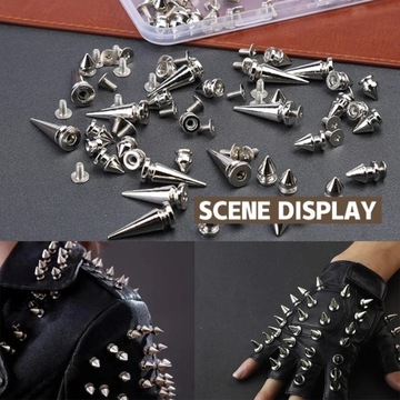 Dailylike 30 шт. заклепки в стиле панк, конусные шпильки и шипы для одежды с отверткой