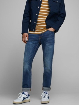 Jack&Jones Jeansy Tim Original 12146384 Granatowy Slim Fit