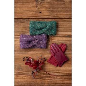 Теплый женский ободок из смесовой шерсти Веселый меланж cz23428-5