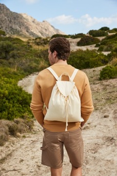 хлопковый рюкзак, сумка, натуральный хлопок ORGANIC, 170г
