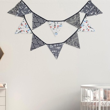 Вымпел в японском стиле, двойной, 4 цвета.