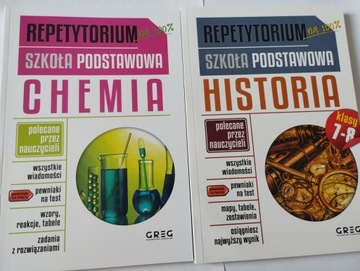 2x Repetytorium Podstawowa CHEMIA HISTORIA 7-8 GRE