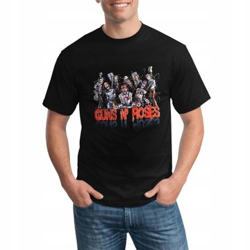 Guns N Roses Cartoon 2011 Tour Men's Rock T-shirt