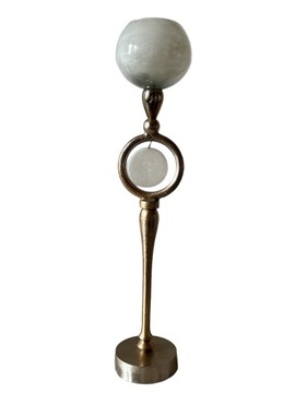 ŚWIECZNIK METAL SZKŁO DUŻY 54 CM