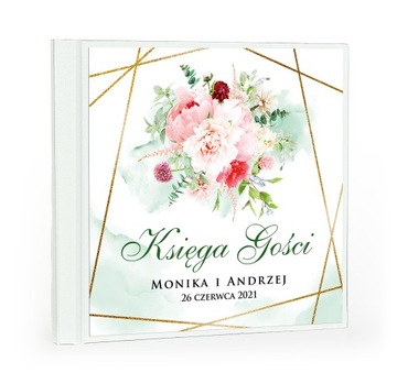 Księga Gości KWIATY AKWARELE PEONIE i DALIE/150str