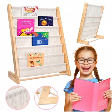 REGAŁ NA KSIĄŻKI DLA DZIECI STOJAK PÓŁKA 79CM