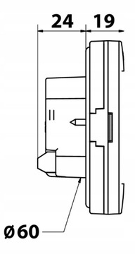 STEROWNIK POKOJOWY PRZEWODOWY BIAŁY ST-2801 TECH