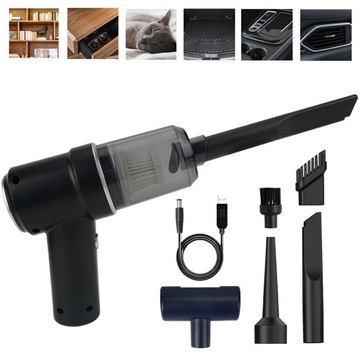 Мощный автомобильный пылесос, портативный, беспроводной, со светодиодной подсветкой