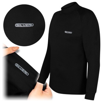 Koszulka Termoaktywna 3XL Męska Z Długim Rękawem Na Narty Zimę Rower SILVER