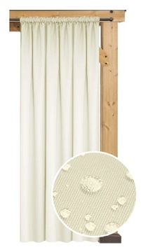 ZASŁONA WODOODPORNA ECRU 220CM TAŚMA MARSZCZĄCA