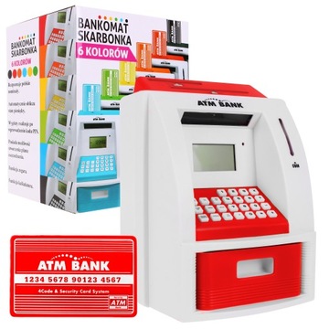 BANKOMAT - SKARBONKA polskie nominały + karta PIN