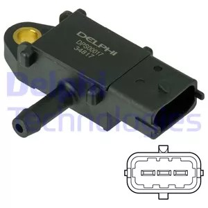 Delphi DPS00017 Датчик, давление выхлопных газов