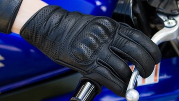 LEKKIE MOCNE RĘKAWICE MOTOCYKLOWE ZE SKÓRY S