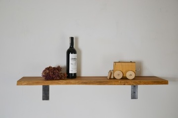 Полка деревянная с натуральным краем OFLIS, клееный дуб, НА ЗАМЕР