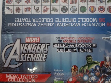 KOLOROWE TATUAŻE AVENGERS MARVEL BOX 24 saszetki