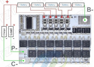 Балансир BMS 5S 4S 3S 100A литий-ионный 18650