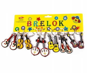 BRELOK MUZYKA GITARA SKRZYPCE ZESTAW 12SZT