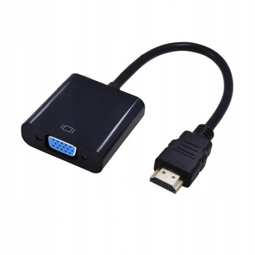 ADAPTER Konwerter z HDMI do VGA kabel DSUB monitor