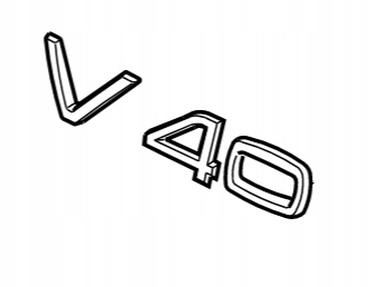 Emblemat 'V40' na tylną klapę Volvo 31265853