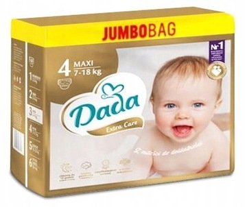 Pieluchy DADA rozm. 4 JUMBO BAG 82 szt. PIELUSZKI