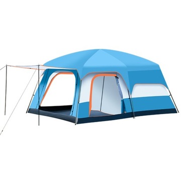 Luxury Tents For Camping Large Family Tent for 5-8 People -blue