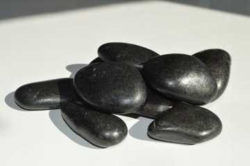 Галька черная полированная, декоративный садовый камень 10 кг, 3-5 см.
