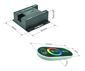 Sterownik Kontroler Taśmy LED RGB 12V 216W Radiowy