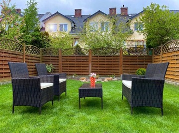 meble ogrodowe z TECHNORATTANU RATTAN ZESTAW STOL FOTELE KRZESLA DO OGRODU