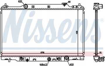 CHLADIČ VODY HONDA STREAM 2.0 156KM NISSENS